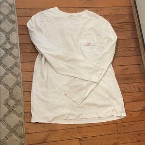 Vineyard Vines Men's Classic White Long Sleeve Tee